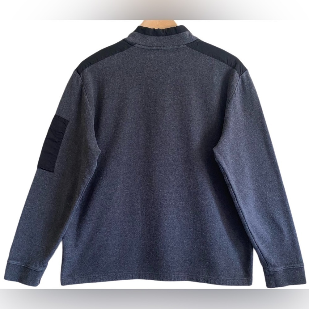 BUGATCHI Men’s Mixed Media Cotton Blend Quarter Zip Pullover Sweatshirt Size M - Picture 9 of 13